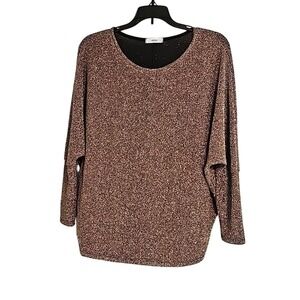 Gold Dolman Top Cherish Gold Metallic Shirt Size S Cocktail EUC